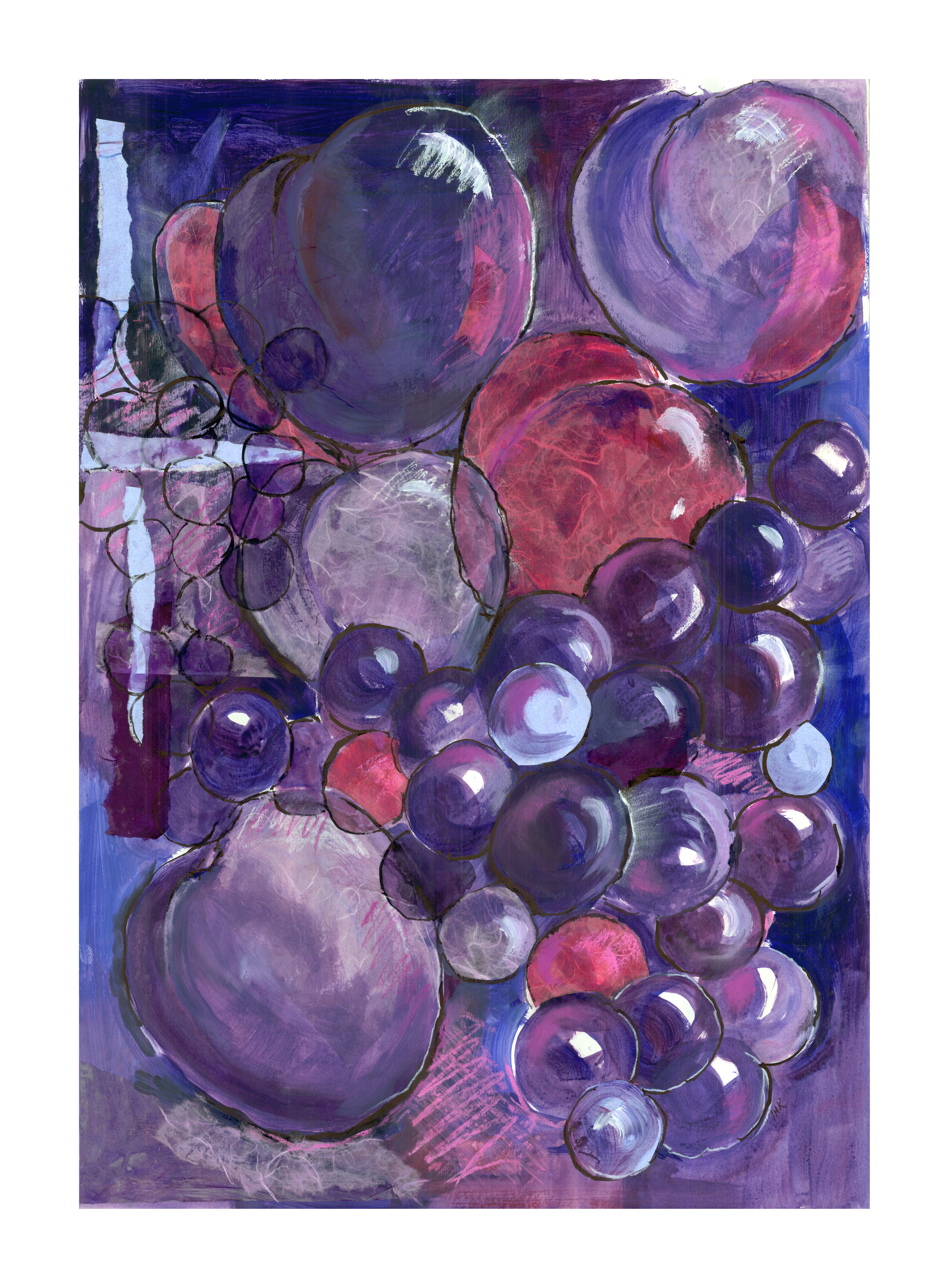 purple fruits purple background